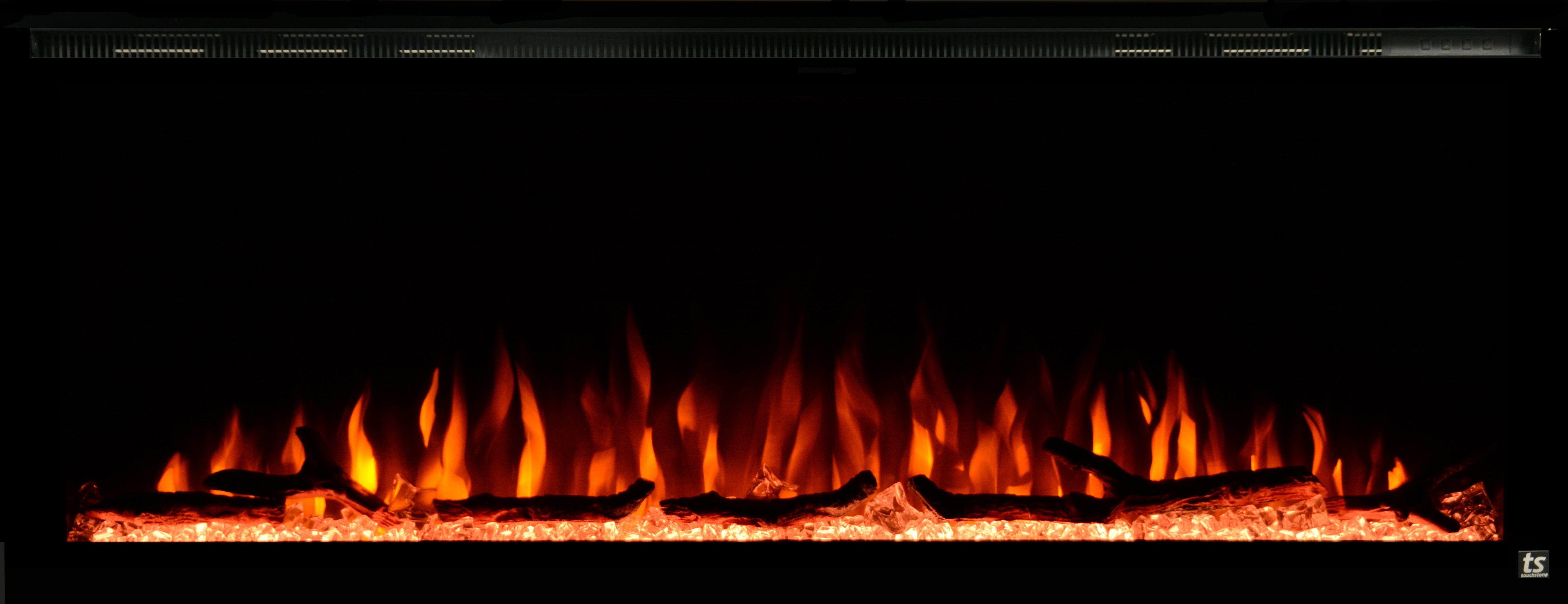 Sideline Elite 72 Inch Recessed Electric Fireplace - Energy Efficient Wall Mounted Heater with Realistic Flame Effect | Perfect for Living Room, Bedroom & Office Warming