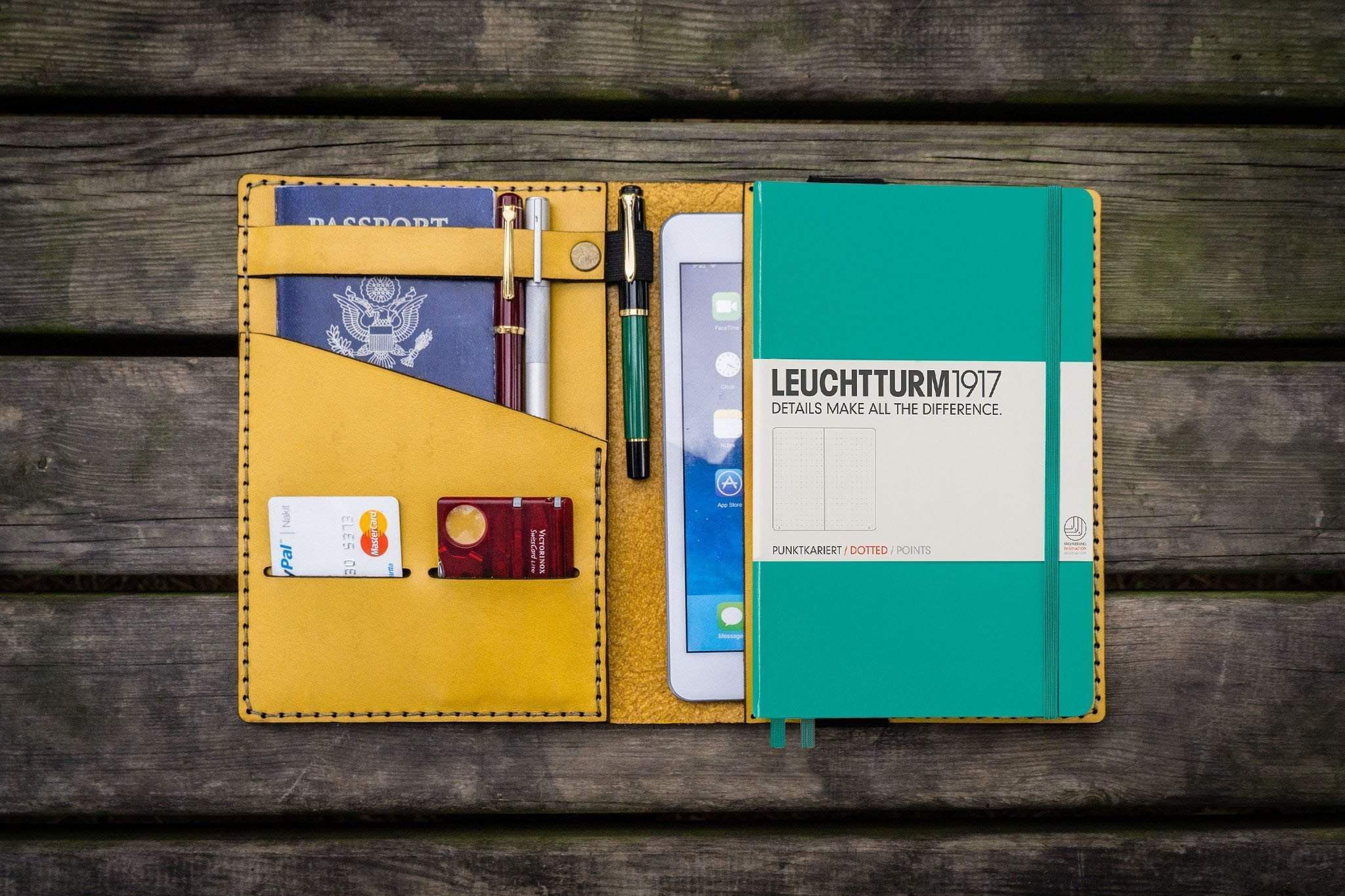 Premium Leather Leuchtturm1917 A5 Notebook Cover - Yellow | Durable Vegan Leather Journal Cover for Bullet Journaling, Note Taking & Sketching | Perfect Gift for Writers & Artists