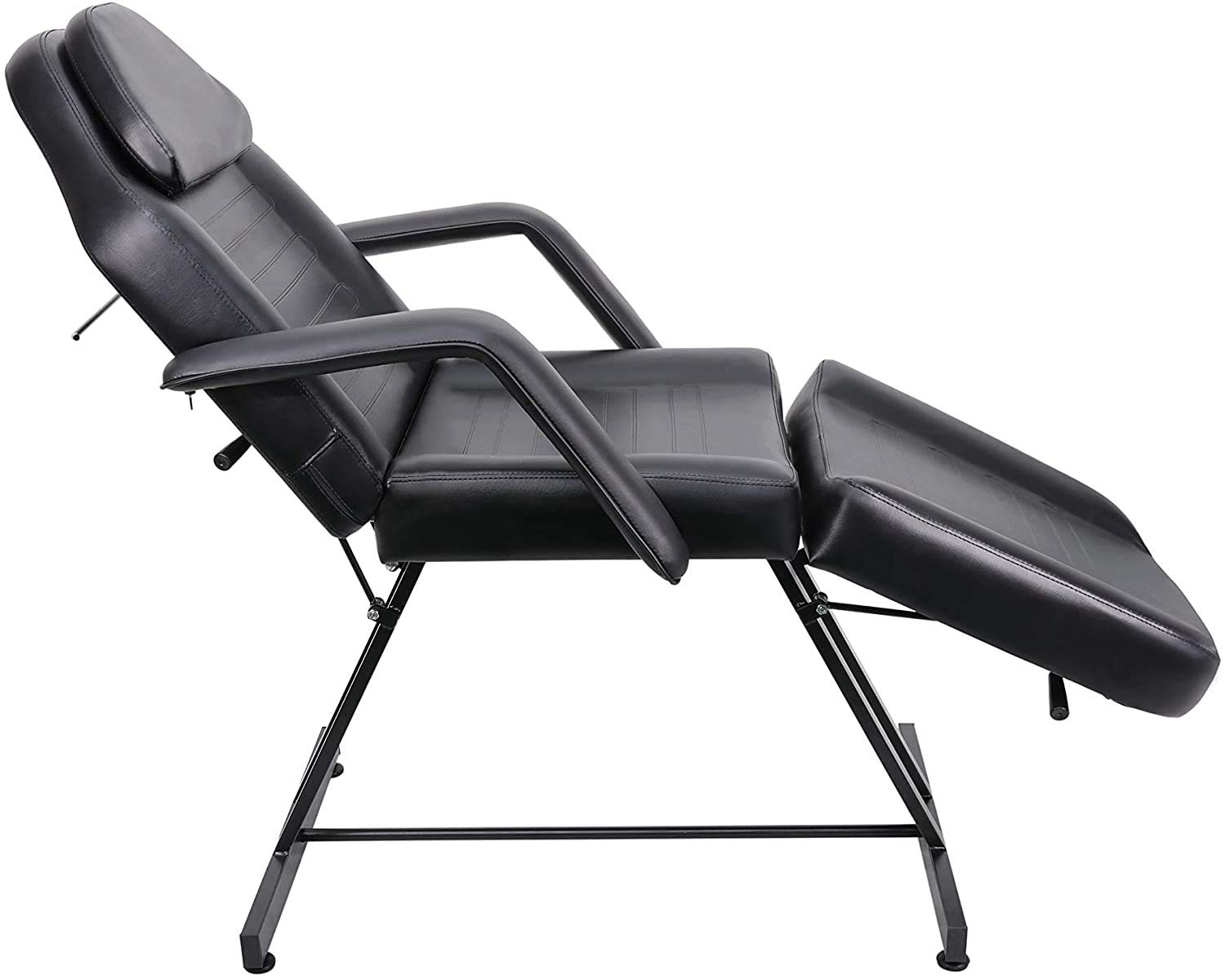 Professional Multi-Purpose Spa Facial Bed - Adjustable Tattoo & Beauty Salon Bed with Stool, Black - Perfect for Massage, Facial Treatments & Tattoo Services