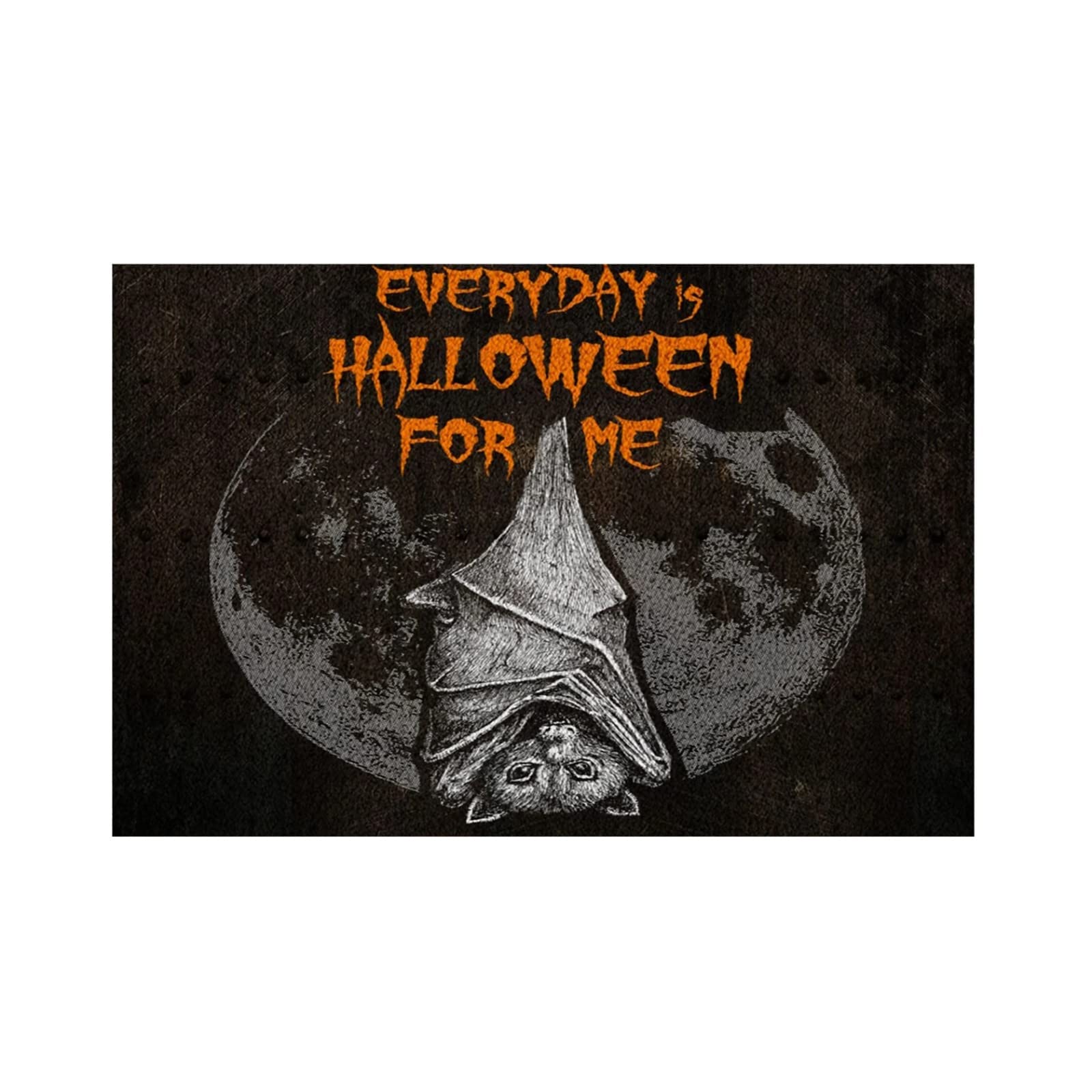 INNOVIERA Halloween Welcome Doormat - Non-Slip Black & Silver Decorative Floor Mat for Front Door, Bathroom, Living Room - Perfect for Halloween Decor & Home Entrance (One Size)