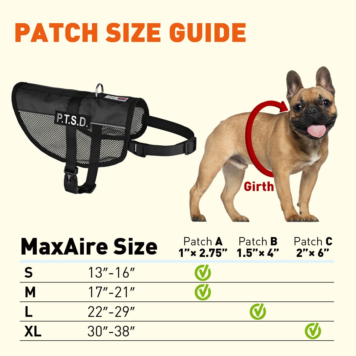 Dogline MaxAire Mesh Cooling Vest for Dogs - Breathable Summer Dog Vest with 2 Removable PTSD Patches - Adjustable 13