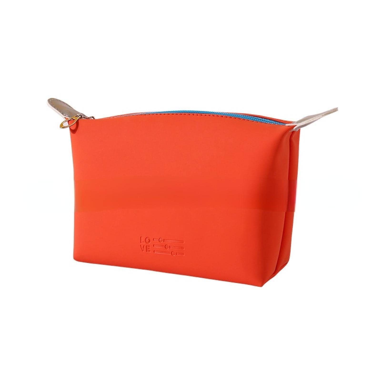 Foldable Cosmetic Bag - Multifunctional Travel Organizer for Makeup, Toiletries & Accessories | Portable & Waterproof Storage Pouch (Orange) | Perfect for Travel, Gym, Beach & Daily Use