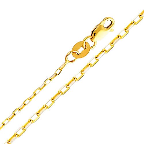 14K Yellow Gold Saint Anthony Medal Pendant with 1.2mm Cable Chain Necklace - Religious Jewelry for Men & Women - Perfect for Baptism, First Communion, Confirmation & Everyday Faith Wear