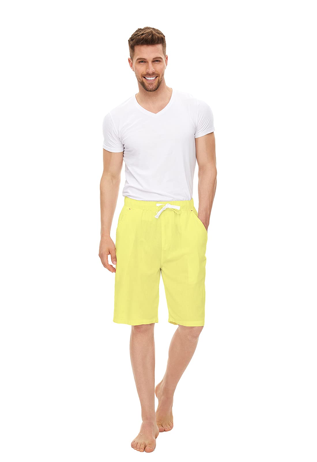 YuKaiChen Men's Casual Shorts with Drawstring - Lightweight Summer Shorts for Outdoor Activities, Beach, Gym & Lounge Wear