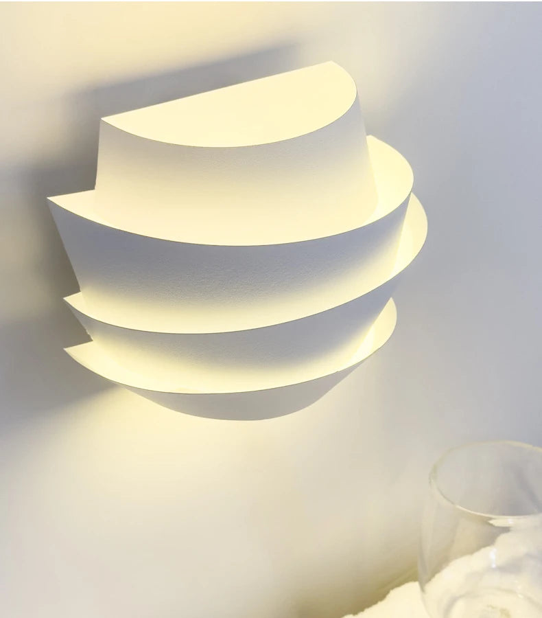 Nordic Pine Cone Wall Lamp - Modern Wooden LED Wall Light for Bedroom, Living Room, and Hallway - Warm White Dimmable Lighting for Cozy Home Decor