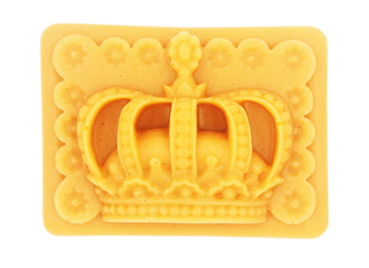 Longzang Crown Silicone Soap Molds for DIY Handmade Soap Making - 6 Cavity Reusable Soap Molds for Bath, Wedding Favors, and Home Decor Crafts
