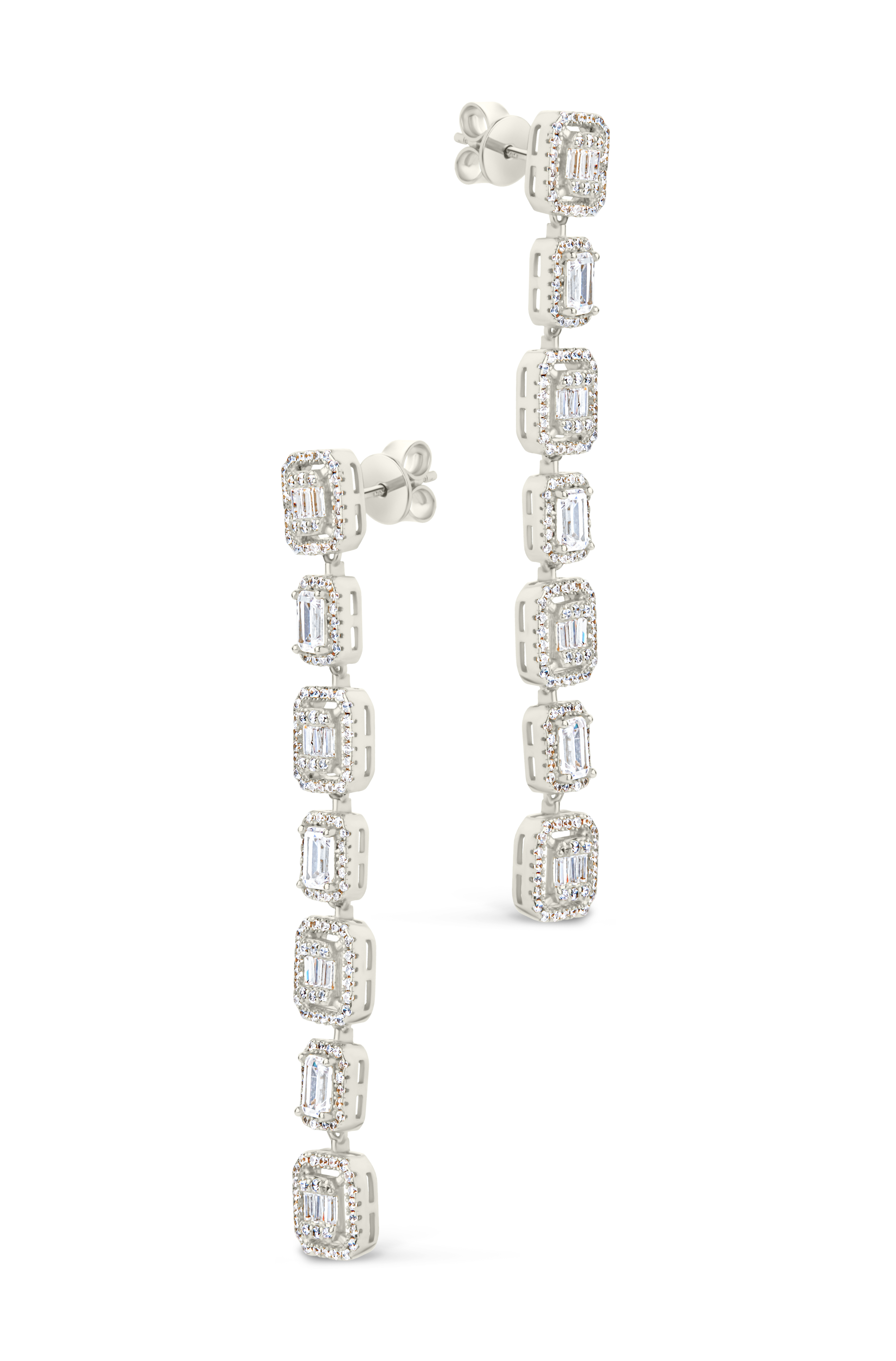 Nancy CZ Drop Stud Earrings for Women - Sparkling Cubic Zirconia Dangle Earrings - Elegant Jewelry Gift for Wedding, Party & Everyday Wear