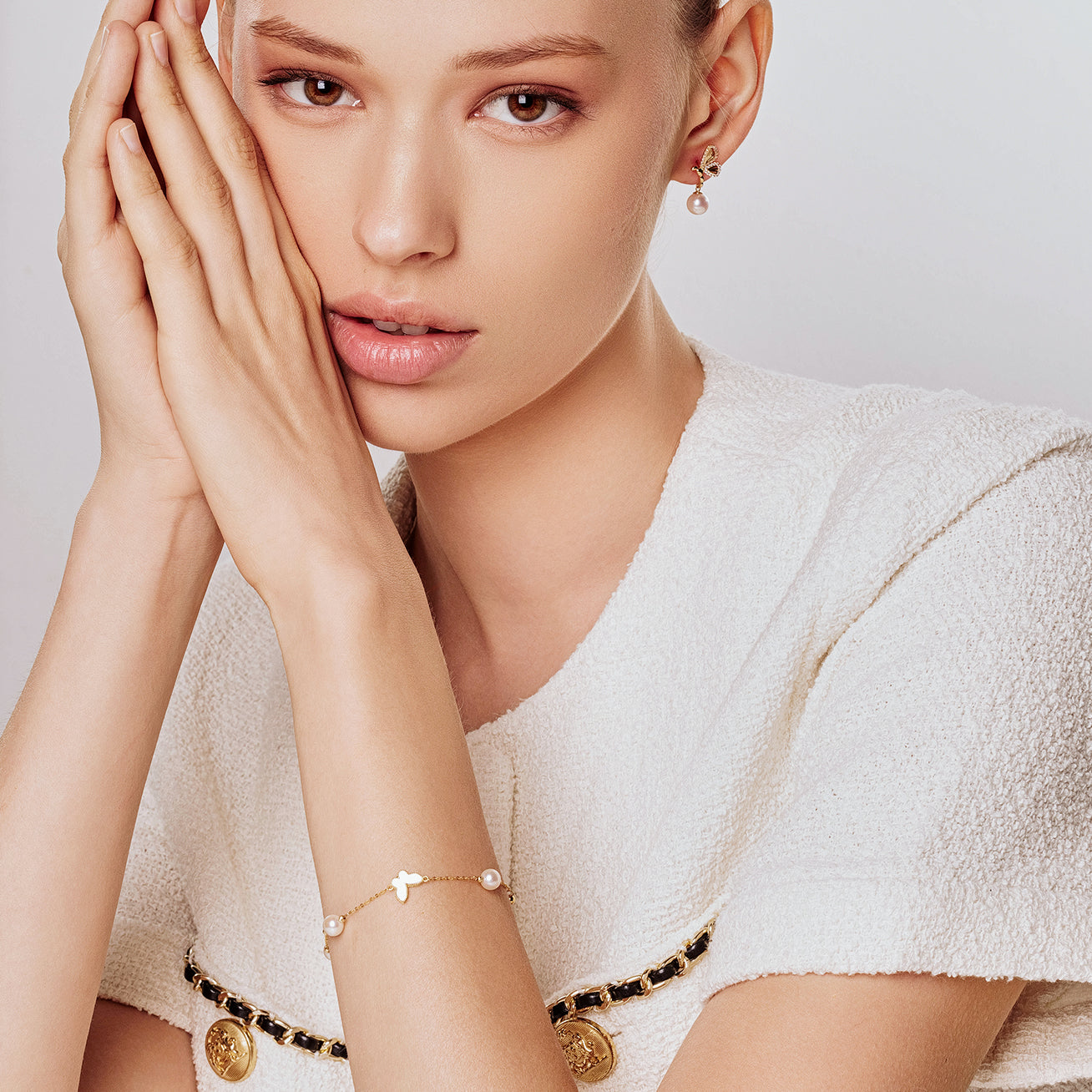 18K Solid Gold Akoya Hanadama Pearl Earrings for Women - Luxury Japanese Cultured Pearls, Hypoallergenic Gift for Wedding, Anniversary & Special Occasions