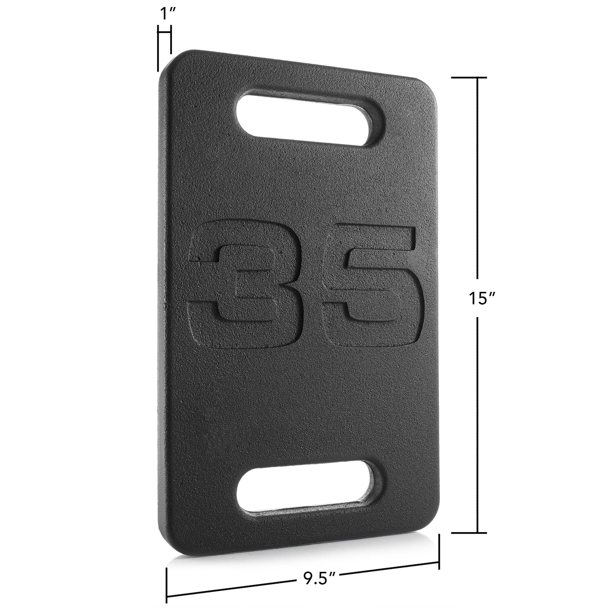 Philosophy Gym Cast Iron Ruck Weight Plate with Handle - Heavy Duty Fitness Equipment for Cross Training, Strength Workouts & Outdoor Rucking - Perfect for Home Gym, Military Training & Fitness Enthusiasts