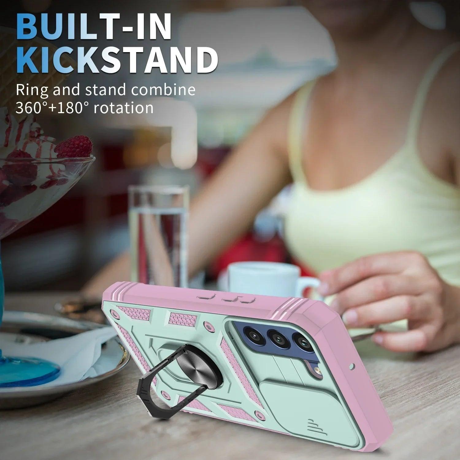 Samsung Galaxy S24 Ring Holder Protective Case - Slim Grip & Anti-Slip Design for Secure Phone Handling - Perfect for Workouts, Commuting, and Everyday Use