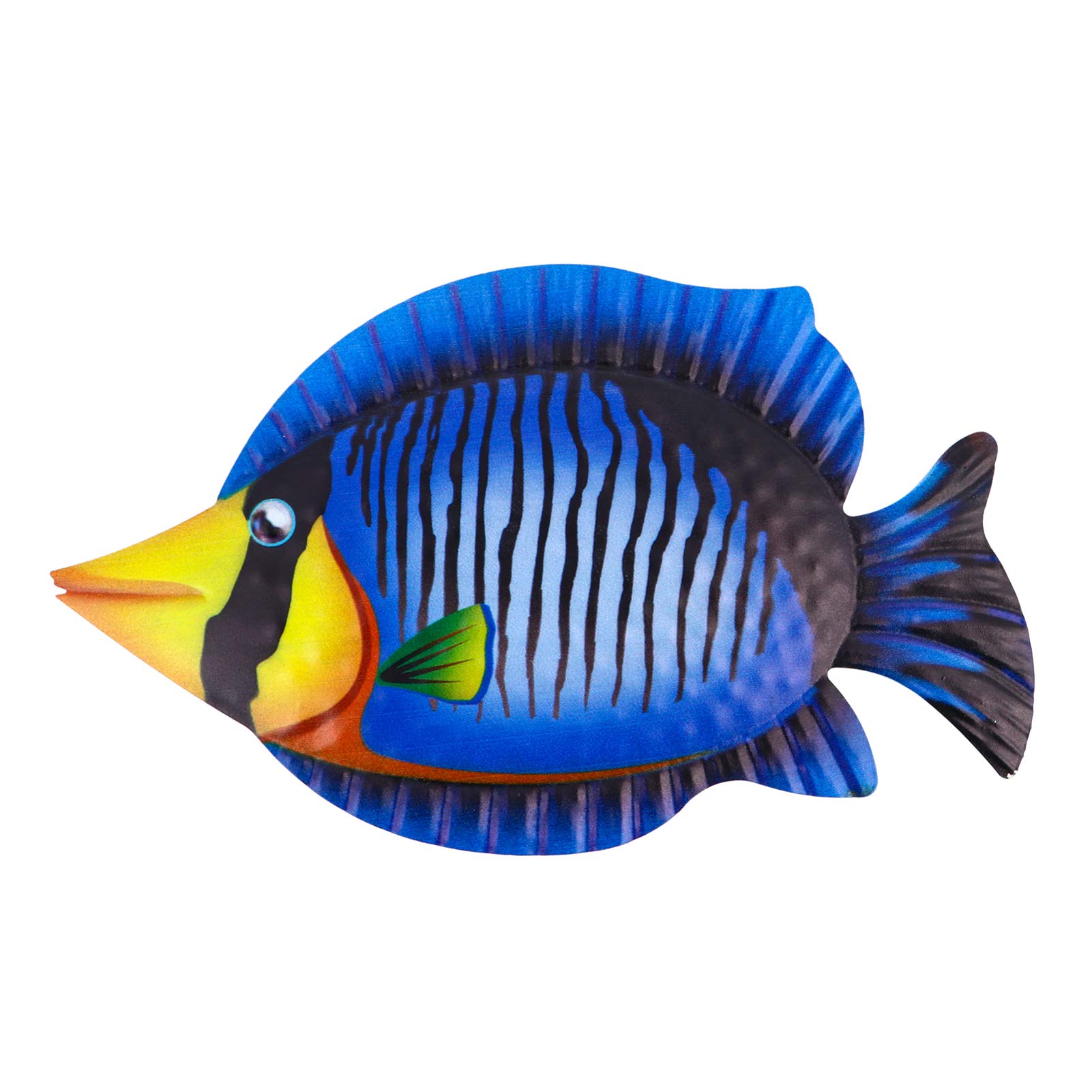 Handmade Wrought Iron Fish Wall Art - Coastal Beach Fishing Decor for Living Room, Bedroom & Outdoor Patio