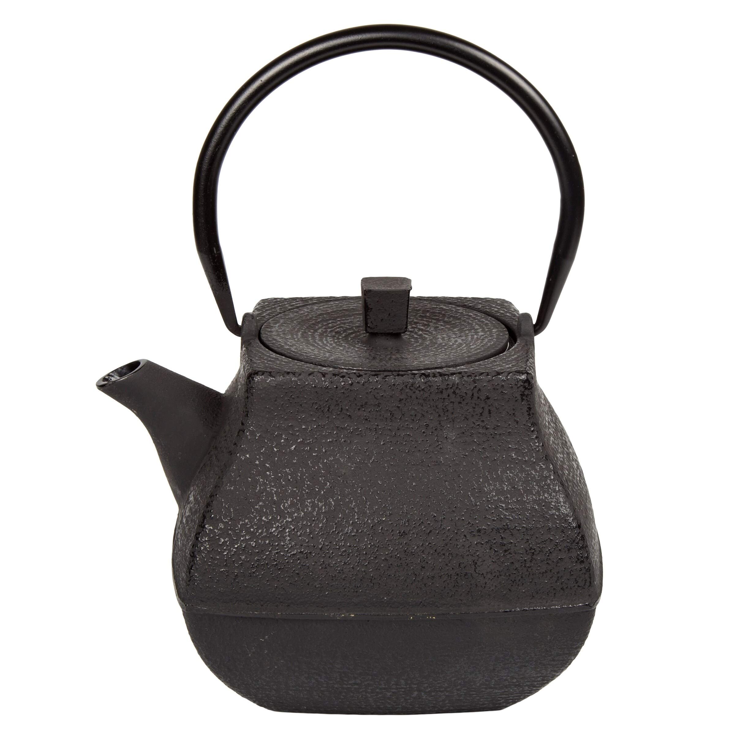 47 Oz Black Cast Iron Teapot - Traditional Japanese Tetsubin Style for Brewing Loose Leaf Tea, Perfect for Home, Office, or Tea Ceremonies