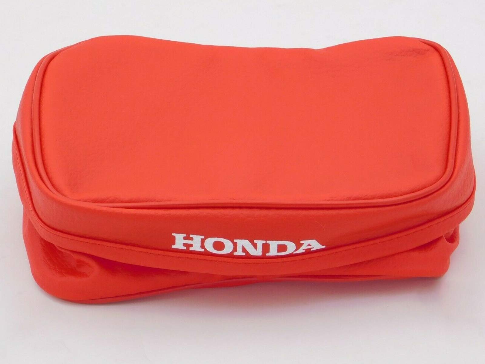 **Honda Motorcycle Saddle Bags - Red Waterproof Polyester/Nylon Storage Bag with Zipper Closure & Removable Strap - Perfect for Powersports, Cruisers, and Long-Distance Riding**