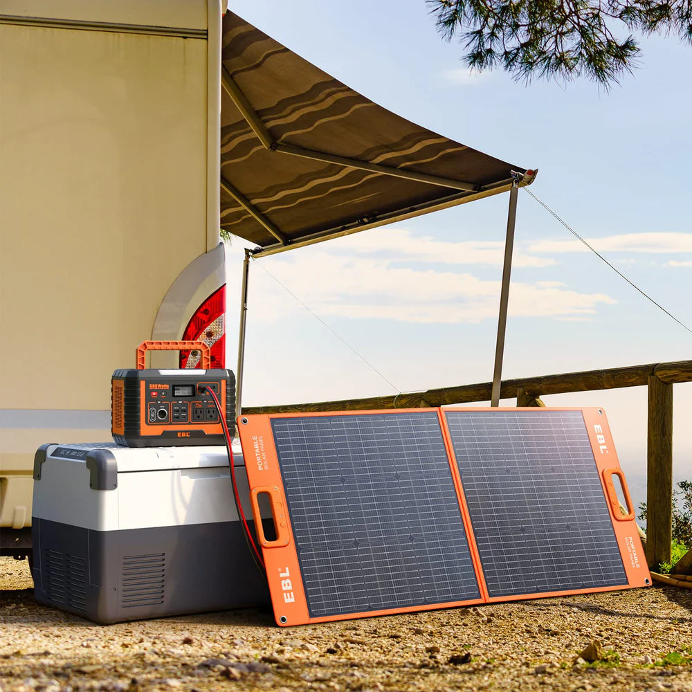 EBL MP500 Portable Power Station 519Wh 500W Solar Generator - Emergency Backup for Camping, Home, RV & Outdoor Adventures