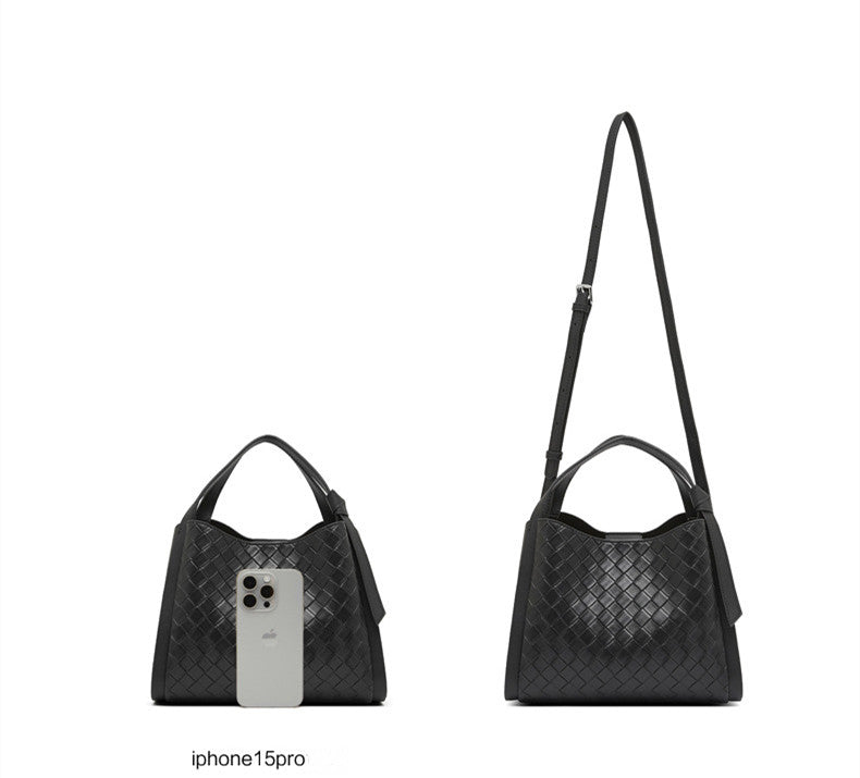 Stylish Woven Handbag with Adjustable & Detachable Straps - Perfect for Work, Travel & Everyday Use
