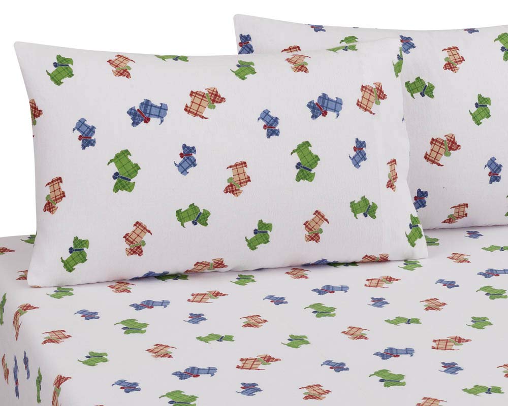 DELANNA 100% Cotton Flannel Pillowcase Set - Standard Size 20