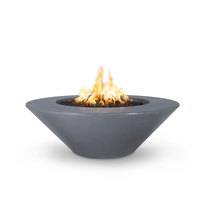 Concrete Fire Pit with Wide Ledge - Outdoor Backyard Patio Fireplace for Camping, Garden, and BBQ Gatherings