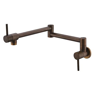 Wall Mounted Foldable Kitchen Faucet - Single Hole Cold Water Pot Filler Tap with Rotating Spout in Chrome, Gold & Antique Bronze | Perfect for Cooking, Filling Pots & Modern Kitchen Upgrades