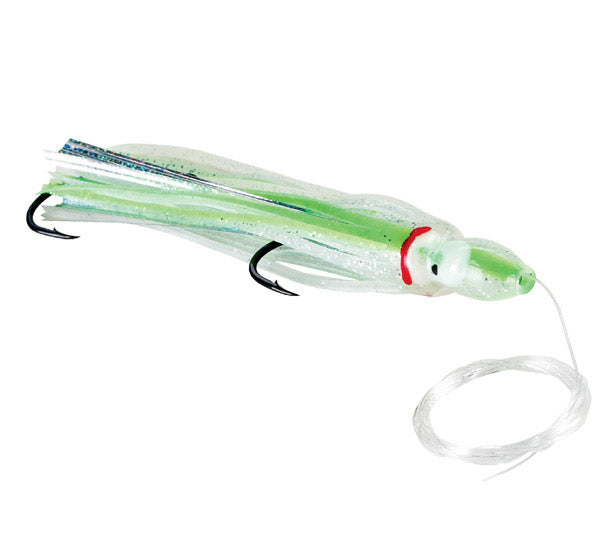 Boone UV Bait Hoochie Rigged - Premium Saltwater Fishing Lure for Salmon, Trout & Steelhead - Perfect for Trolling & Casting in Deep Waters