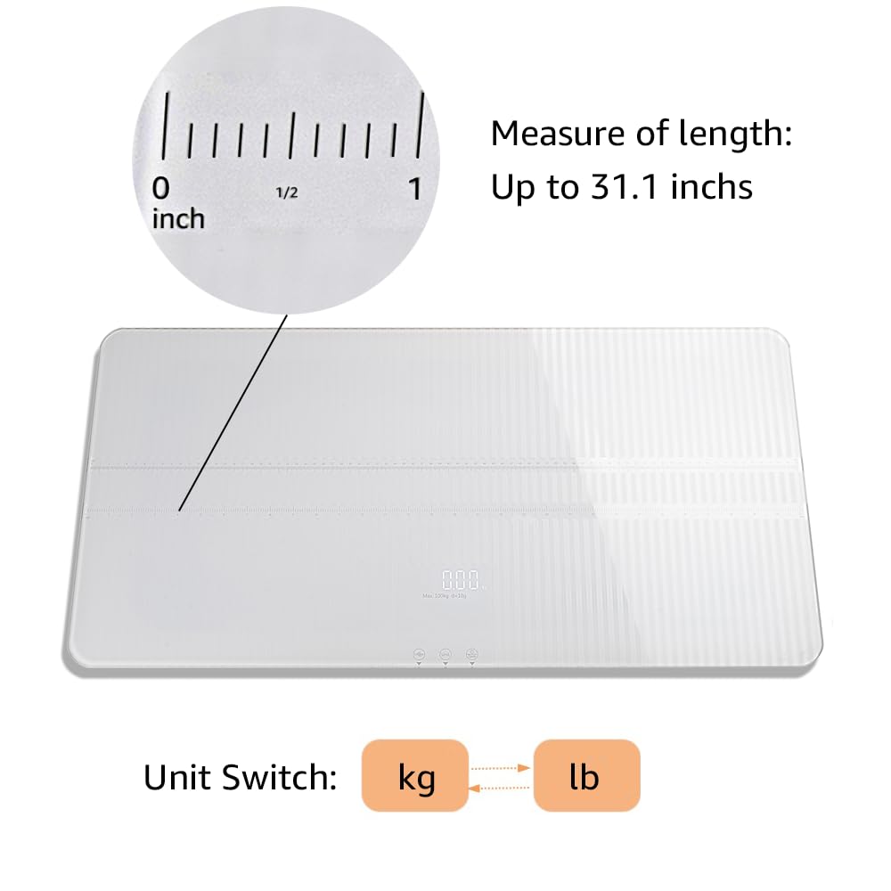 Unipaws Large Bluetooth Digital Pet Scale - 220lbs Capacity for Dogs, Cats & Baby - High Accuracy ±10g - LED Platform Scale for Home Use - Perfect for Large Breeds, Veterinary Clinics & Pet Weight Monitoring