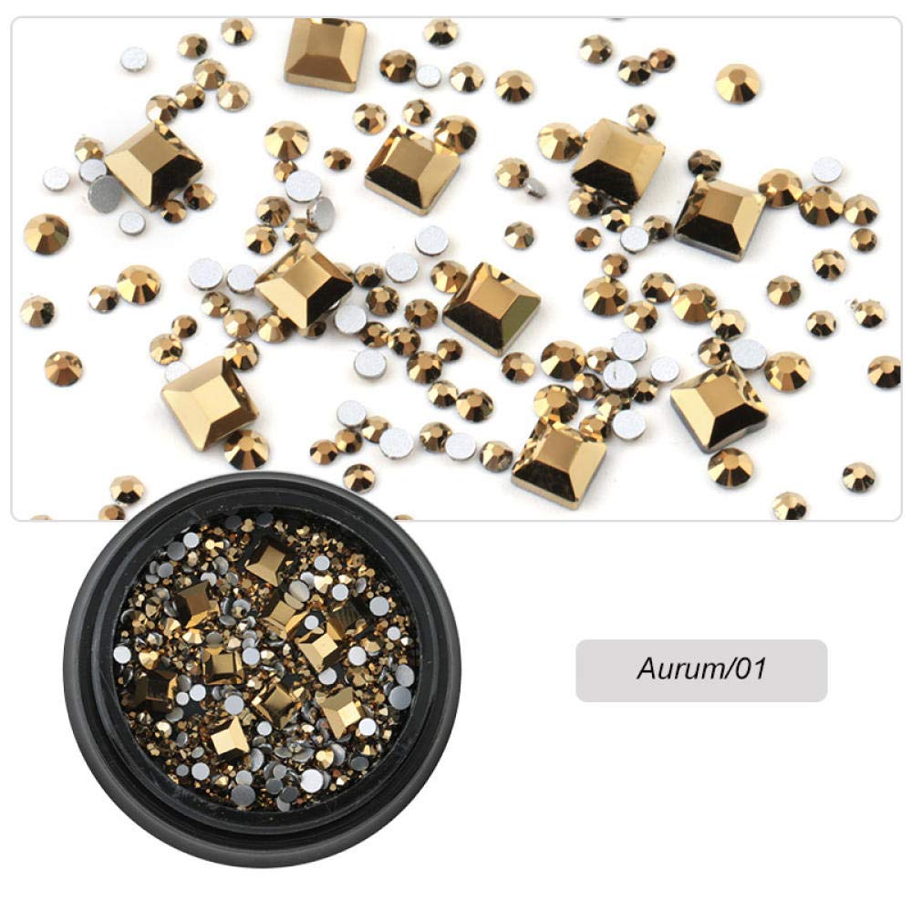 3D Crystal Stone Nail Art Decorations - DIY Fake Nails Tips with Glass Charms for Stunning Nail Designs | Perfect for Parties, Weddings & Special Occasions
