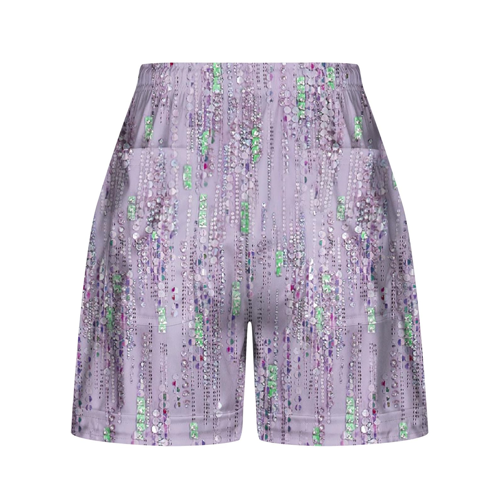Women's Summer Shorts - Elastic Waist with Drawstring, Y2K Fashion Floral Print Sweat Shorts, Loose Fit Beach Shorts & Leggings - Perfect for Casual Wear, Gym, Yoga, and Vacation Outfits