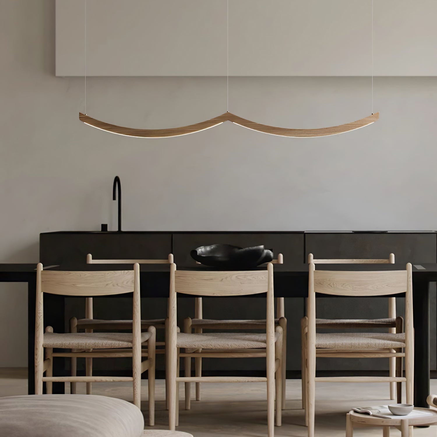 Felix Crescent Pendant Lamp - Modern Moon-Shaped Hanging Light Fixture for Living Room, Bedroom & Dining Area Decoration