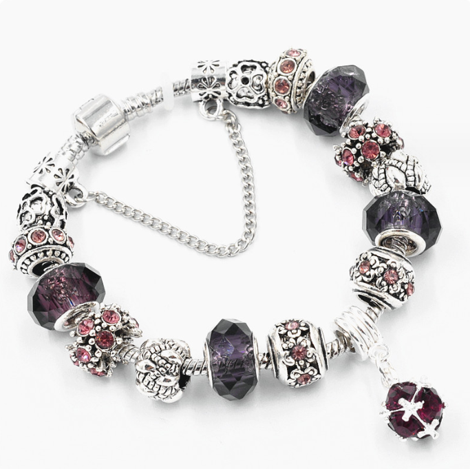Elegant Crystal Beads & Snake Chain Charm Bracelets for Women - Stylish Boho Jewelry for Parties, Weddings & Everyday Wear