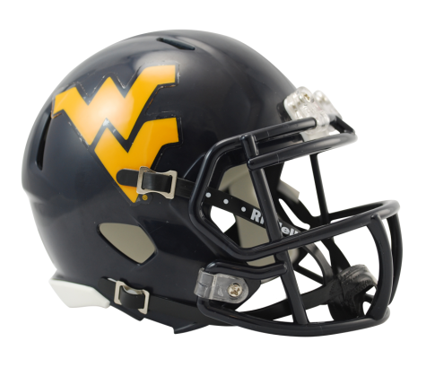 West Virginia Mountaineers Riddell Speed Mini Football Helmet - Authentic NCAA Collectible for Fans, Display & Home Decor