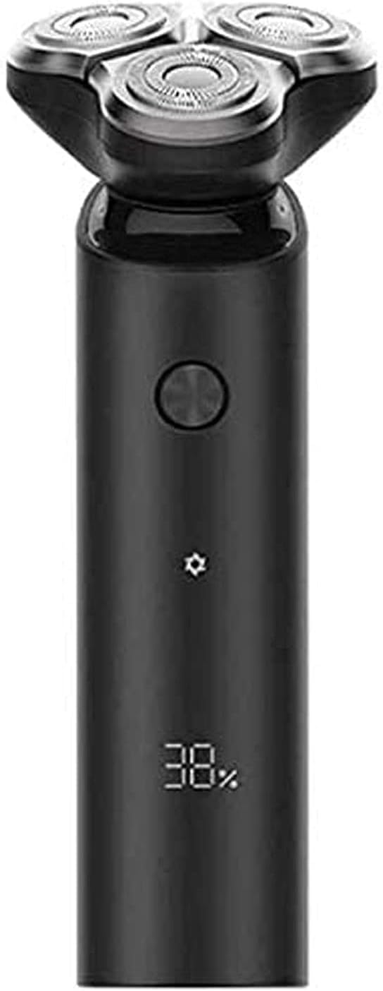 Electric Rotary Shaver for Men - Waterproof Wet/Dry Shaving, USB Rechargeable Cordless Hair Clipper with LED Display (Black) - Perfect for Travel, Home & Gym Use