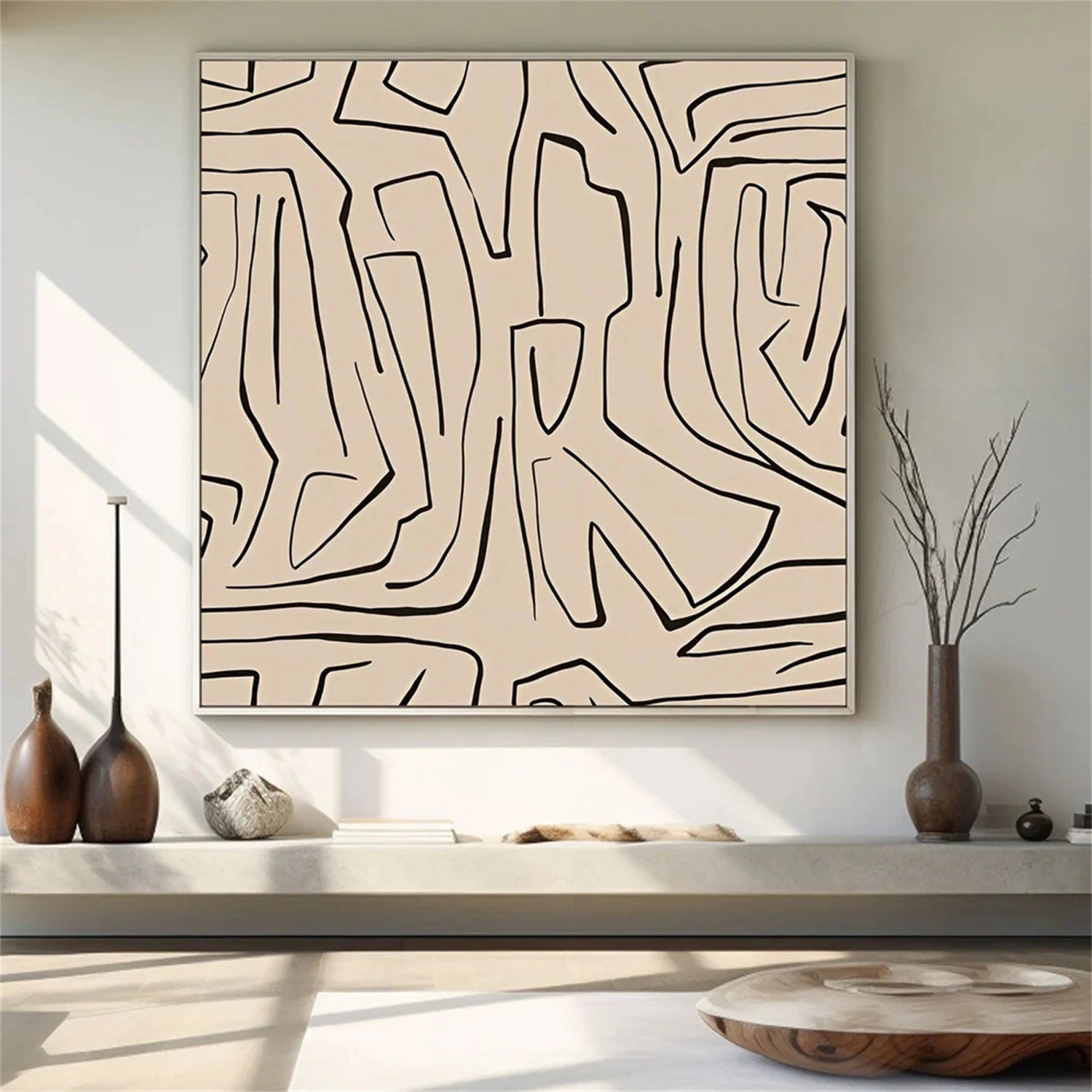 Abstract Tranquility Art Painting #WS216 - Modern Wall Decor for Living Room, Bedroom & Office - Calming Abstract Canvas Artwork for Home & Office Decor