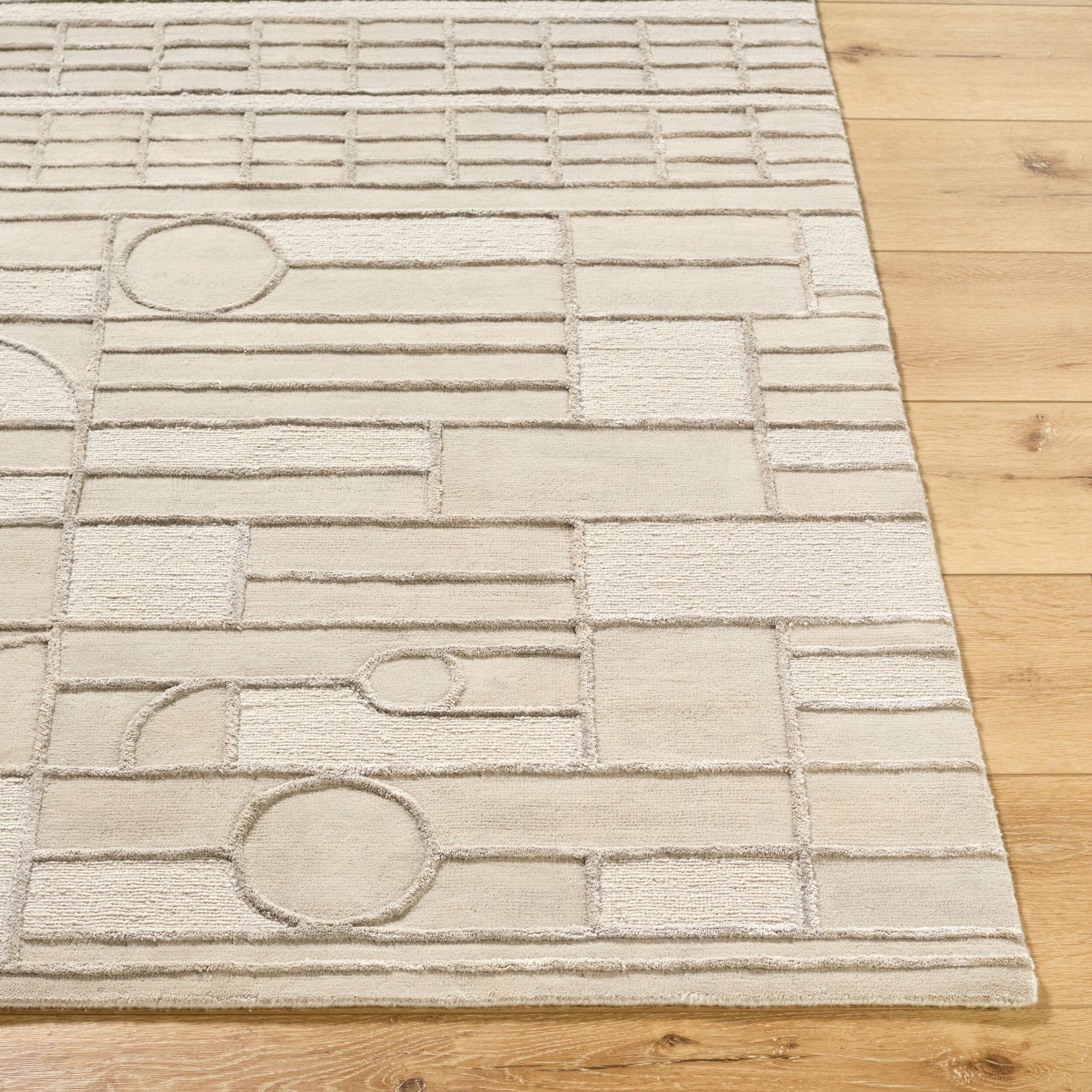 Transcendence Beige/Cream Area Rug - Soft Plush Living Room Carpet for Home Decor, Bedroom, and Cozy Spaces