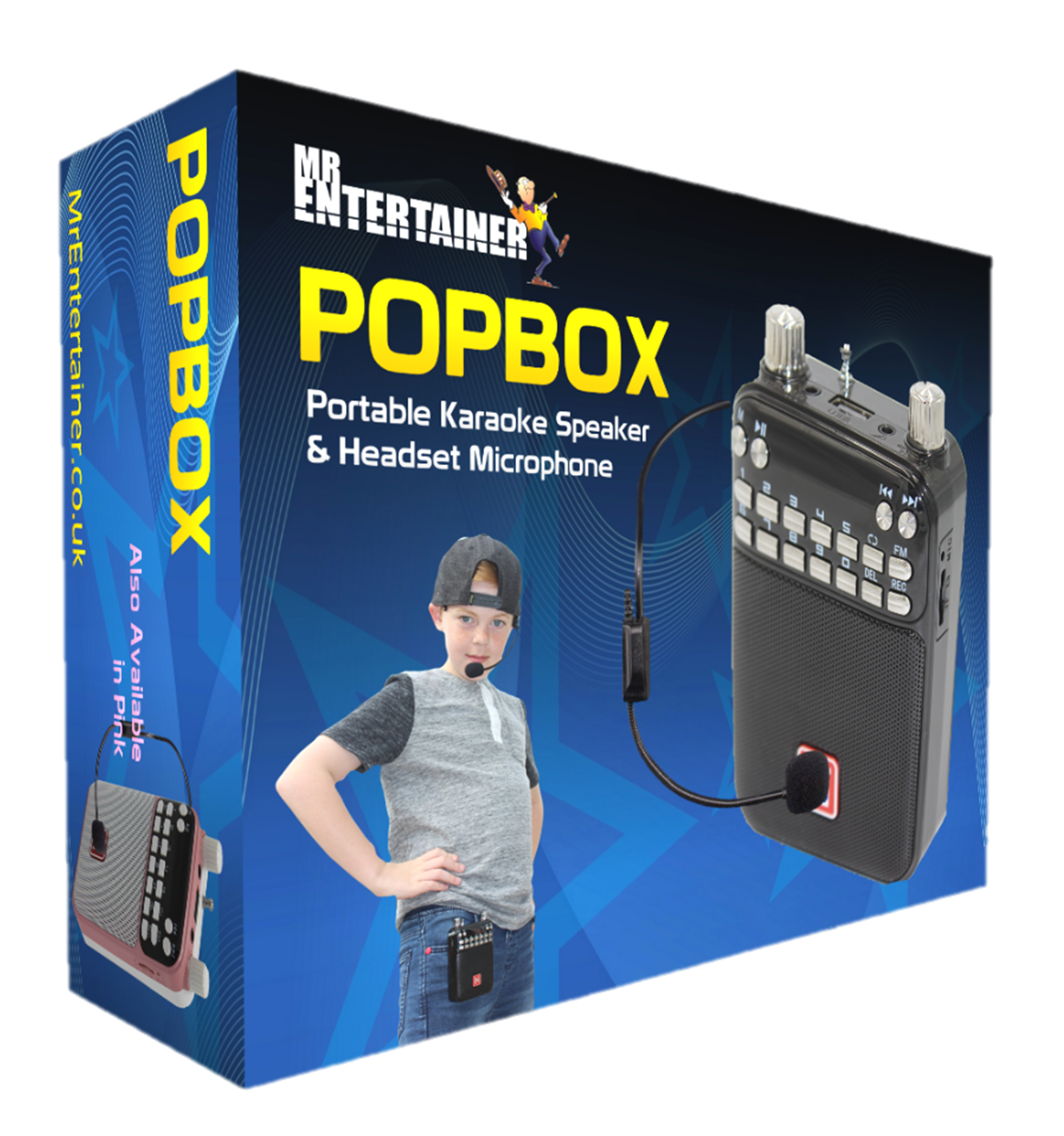 Mr Entertainer Popbox - Portable Bluetooth Speaker with Rich Bass, Waterproof Design (Black) - Perfect for Outdoor Adventures, Pool Parties & Travel