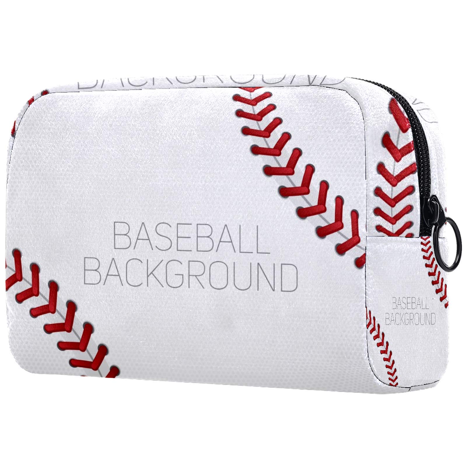 Waterproof Cosmetic Bag for Women - Travel Makeup Organizer with Baseball Laces for Gym & Vacation