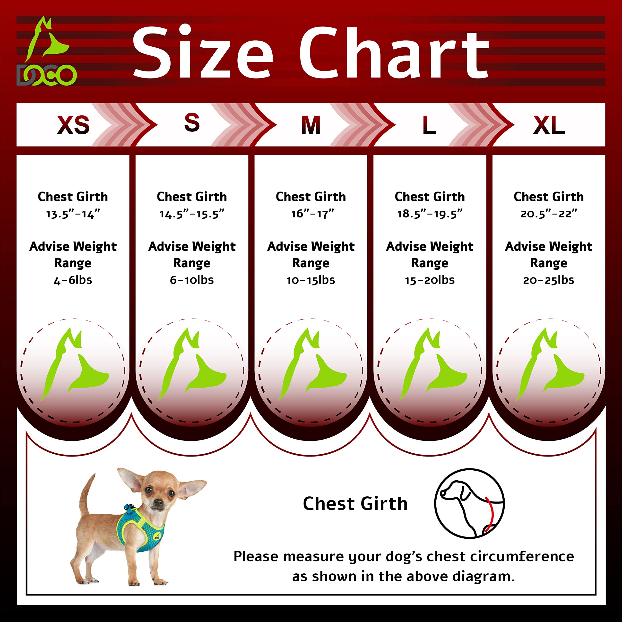 DOCO Step-in Reflective Dog Harness for Small Dogs - Adjustable Lightweight No-Pull Air Mesh Puppy Vest XS S M (Under 30 lbs) - Perfect for Night Walks, Jogging & Outdoor Adventures (Gray/Medium)