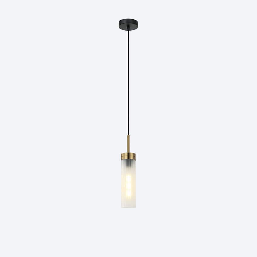 Georgia Glass Ribbed Pendant Light - Elegant Handmade Glass Ceiling Fixture for Dining Room, Kitchen Island & Bedroom Lighting