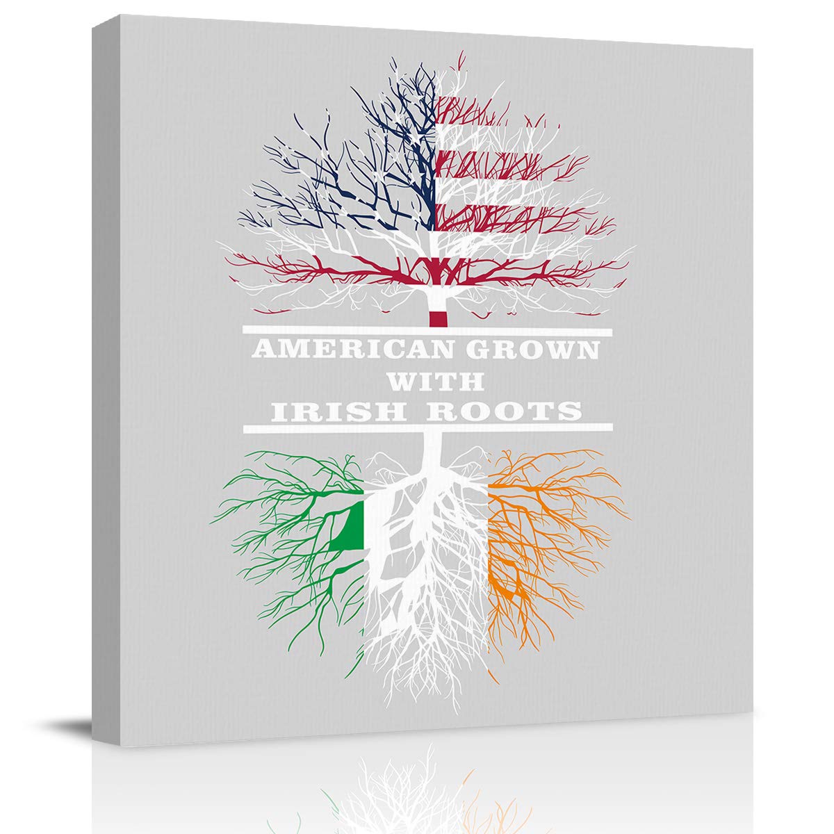 20x20 Inch Tree of Life Canvas Wall Art - American Grown with Irish Roots - Modern Home Decor for Bedroom, Living Room & Office - Handmade Canvas Painting for Spiritual Decor & Gift Giving
