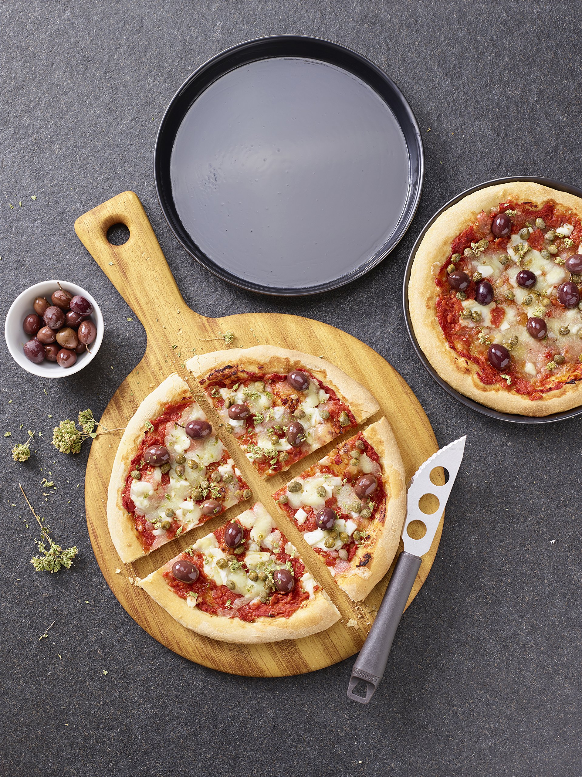 Premium 12-Inch Blue Cast Iron Pizza Pan - Heavy Duty, Non-Stick & Oven Safe - Perfect for Homemade Pizza, Baking & Roasting - Ideal for Home Kitchens, Restaurants & Outdoor Cooking