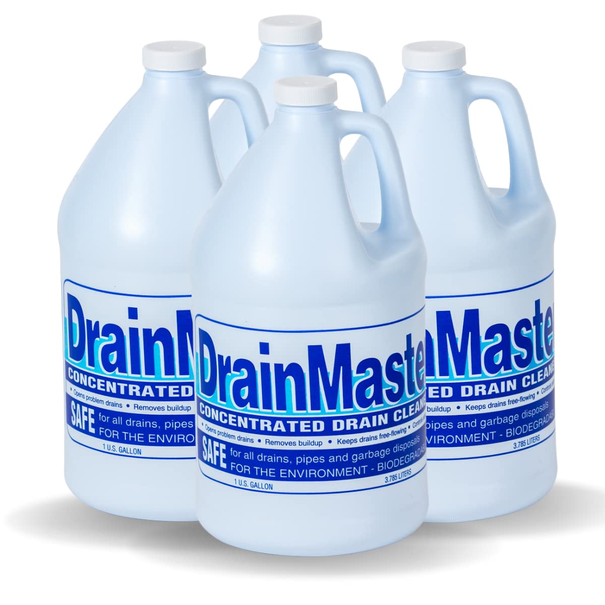 **Commercial Drain & Grease Trap Cleaner - Concentrated Enzyme Drain Opener, Organic Liquid Bacteria for Plumbing Lines (4 Gallons) - Eliminates Clogs, Odors & Grease in Restaurants, Kitchens & Sewer Systems**
