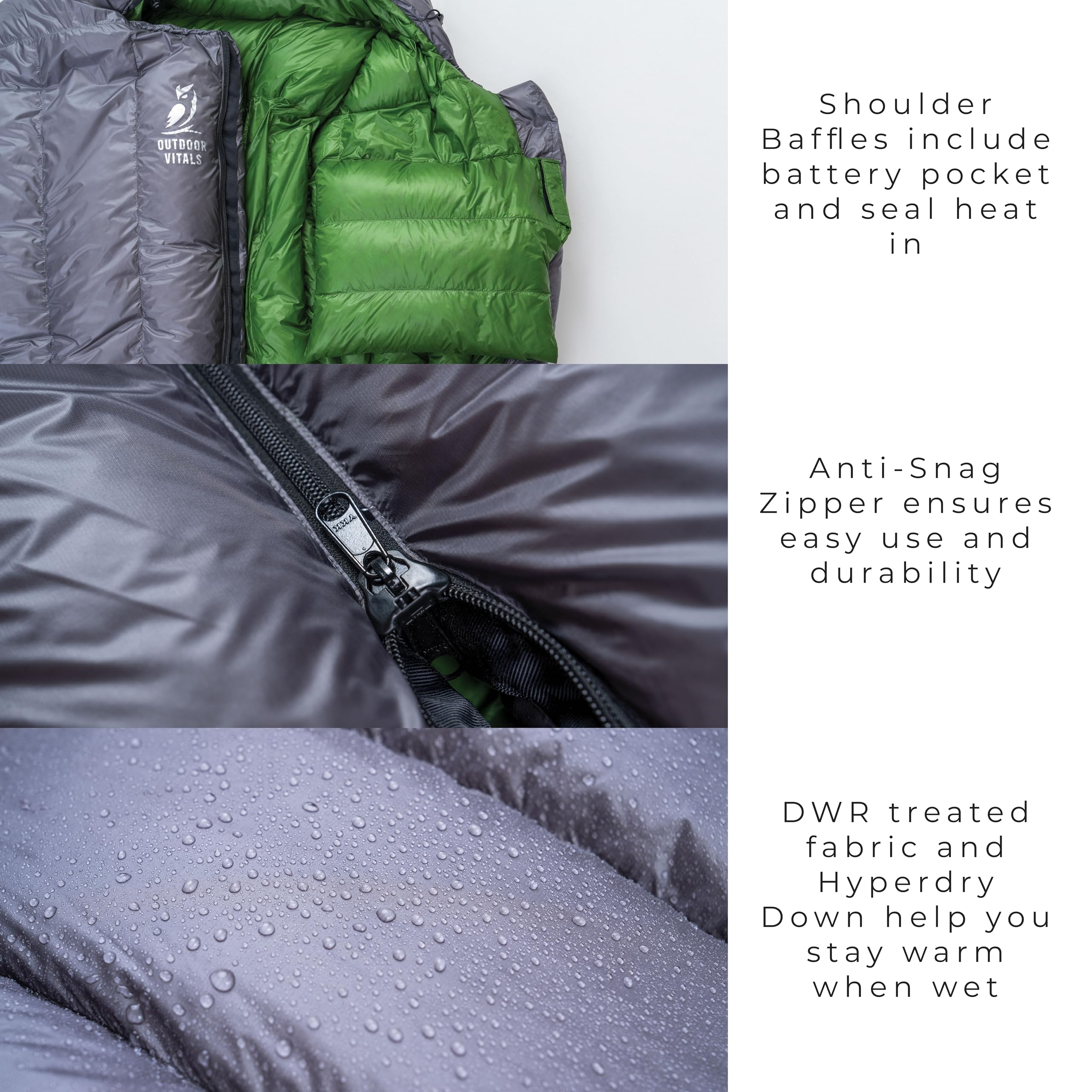 Ultralight Summit Sleeping Bag 800+ Fill Power Under 2lbs - Mummy Down Sleeping Bag for Backpacking, Hiking & Camping | Perfect for Cold Weather Adventures & Outdoor Exploration