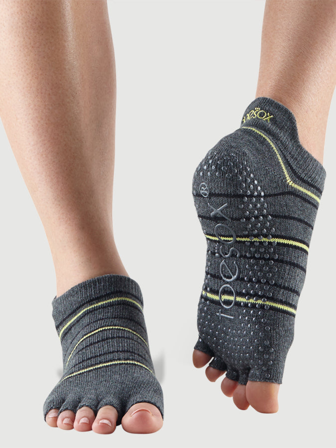 ToeSox Low Rise Half Toe Grip Socks for Women - Non-Slip Yoga Socks with Toe Separation - Perfect for Yoga, Pilates, Barre & Home Workouts