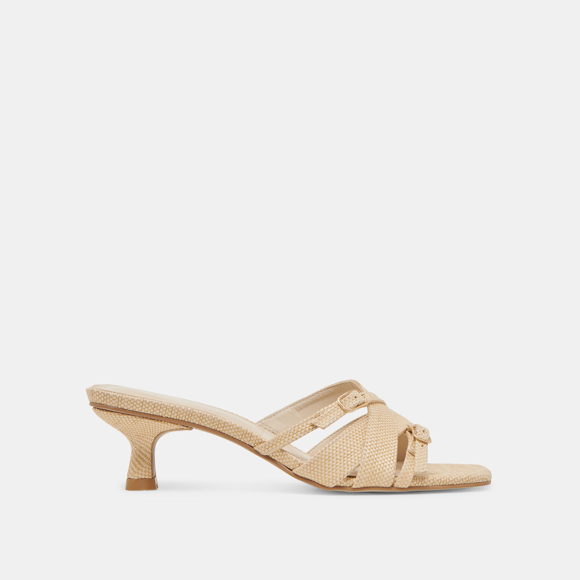 BRYANT Women's Heels - Natural Woven Raffia Sandals for Summer | Comfortable Beach Wedding Shoes, Vacation & Party Footwear