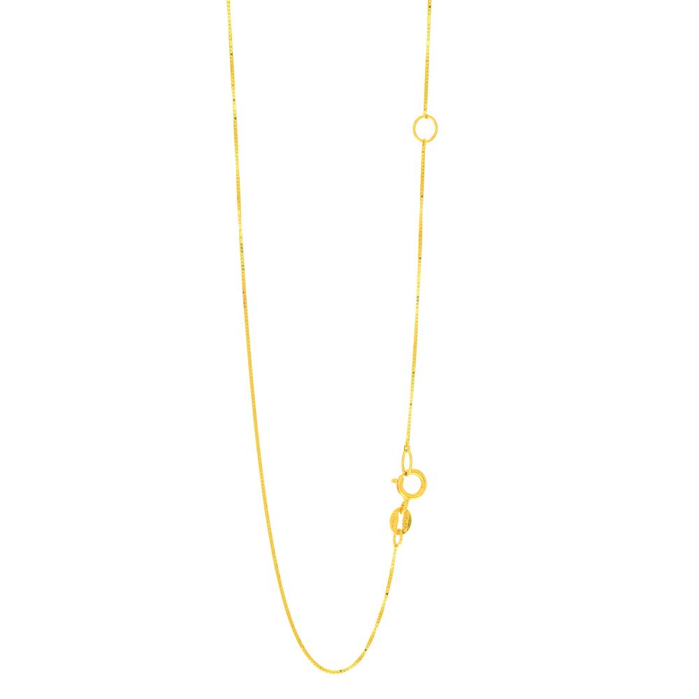 14K Gold 0.6mm Extendable Chain Necklace - Adjustable Length 16-18 Inches for Layering, Pendants & Everyday Elegance | Perfect Gift for Women & Girls
