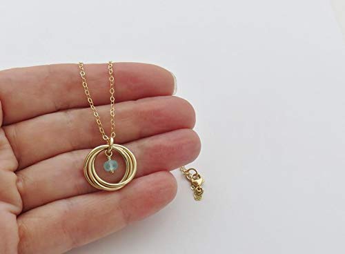 30th Birthday Gold Birthstone Necklace - Elegant 30th Birthday Gift for Women, Personalized Jewelry for Anniversary, Graduation & Special Occasions
