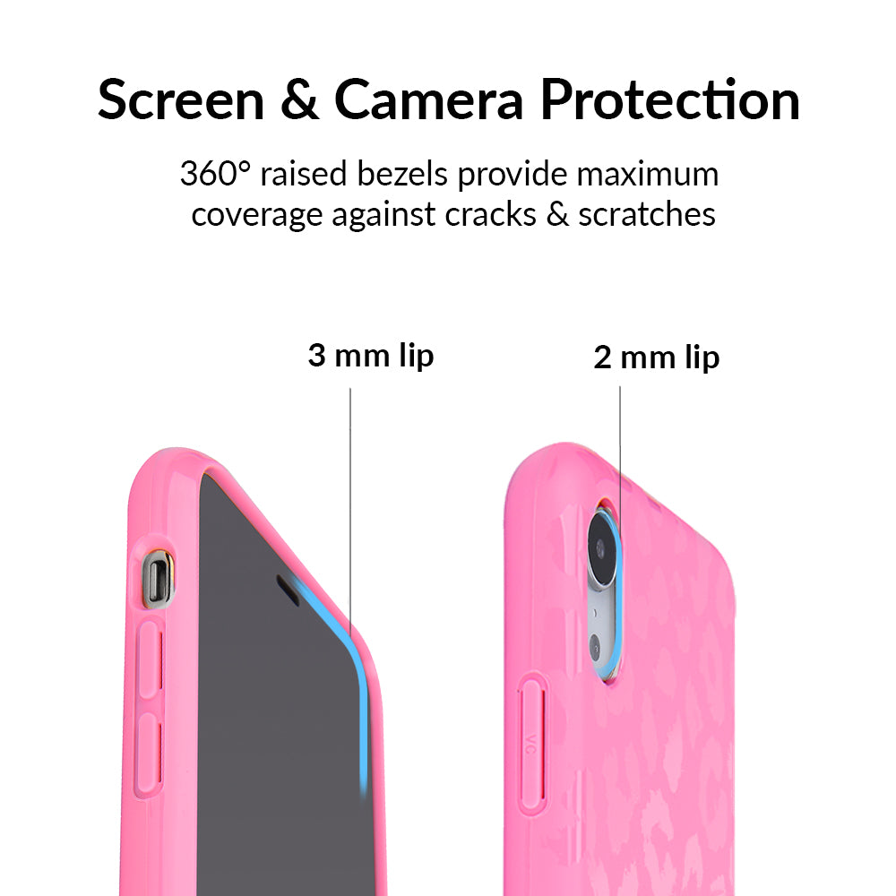 Hot Pink Leopard Print iPhone Case - Trendy Protective Cover for iPhone 13/14/15 - Perfect for Fashion Lovers & Everyday Use