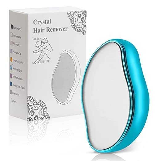 RYUKCREATIVES Crystal Hair Remover for Women & Men - Reusable Painless Hair Removal Tool with Exfoliation | At-Home Smooth Skin Solution for Face, Legs, Arms & Bikini Area