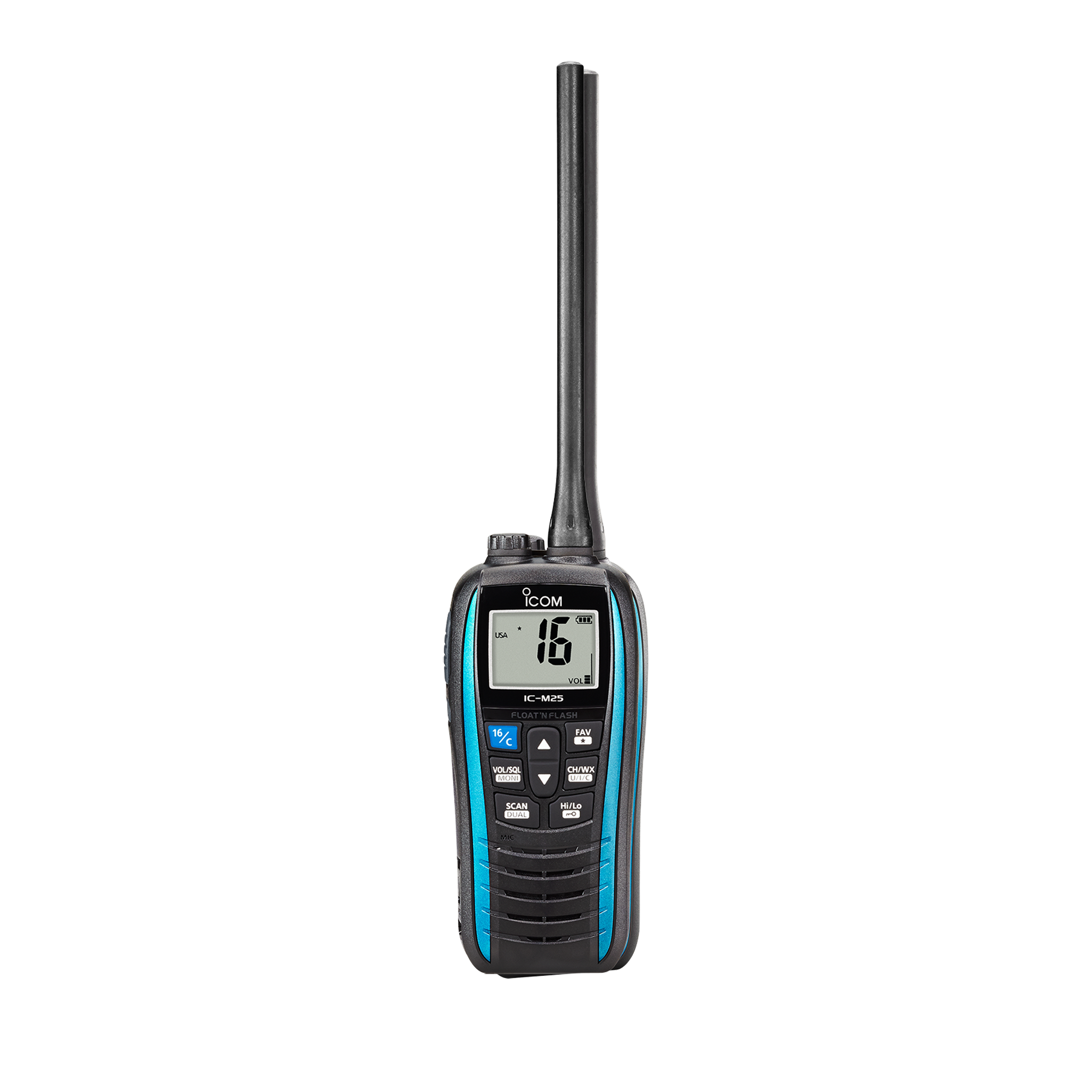 Icom M25 VHF Marine Radio - Waterproof Handheld Two-Way Radio with GPS & DSC for Boating, Sailing, Fishing & Emergency Communication
