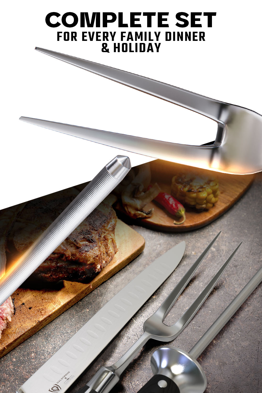 Premium Dalstrong Gladiator Series 9-Piece Carving Knife & Fork Set | NSF Certified | High-Quality Stainless Steel | Perfect for Holiday Roasts, BBQ, and Fine Dining