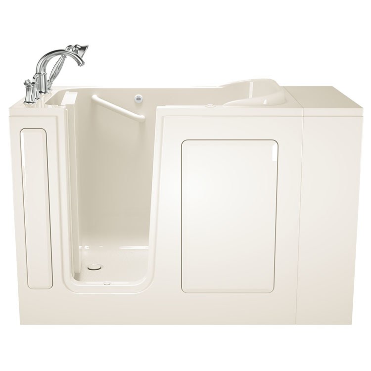 2848 Series 28W x 48L Gelcoat Walk-In Whirlpool Bathtub with Left Hand Drain & Faucet - Perfect for Spa-Like Relaxation in Master Bathrooms & Luxury Homes