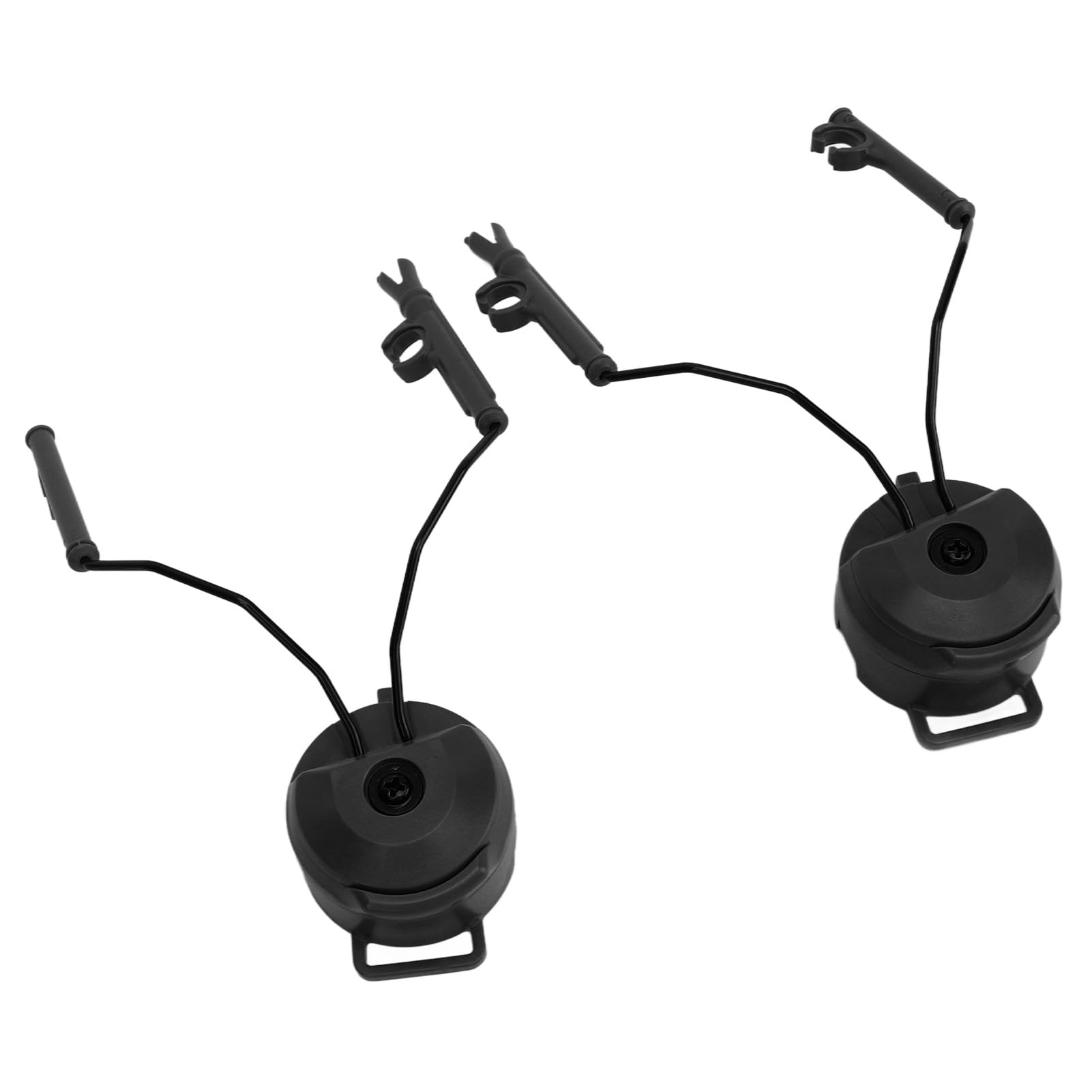 2PCS Helmet Headset Adapter - Nylon Helmet Arc Rail Suspension Headphone Bracket for Outdoor Shooting, Hunting & Tactical Operations - Compatible with Most Tactical Helmets & Communication Headsets
